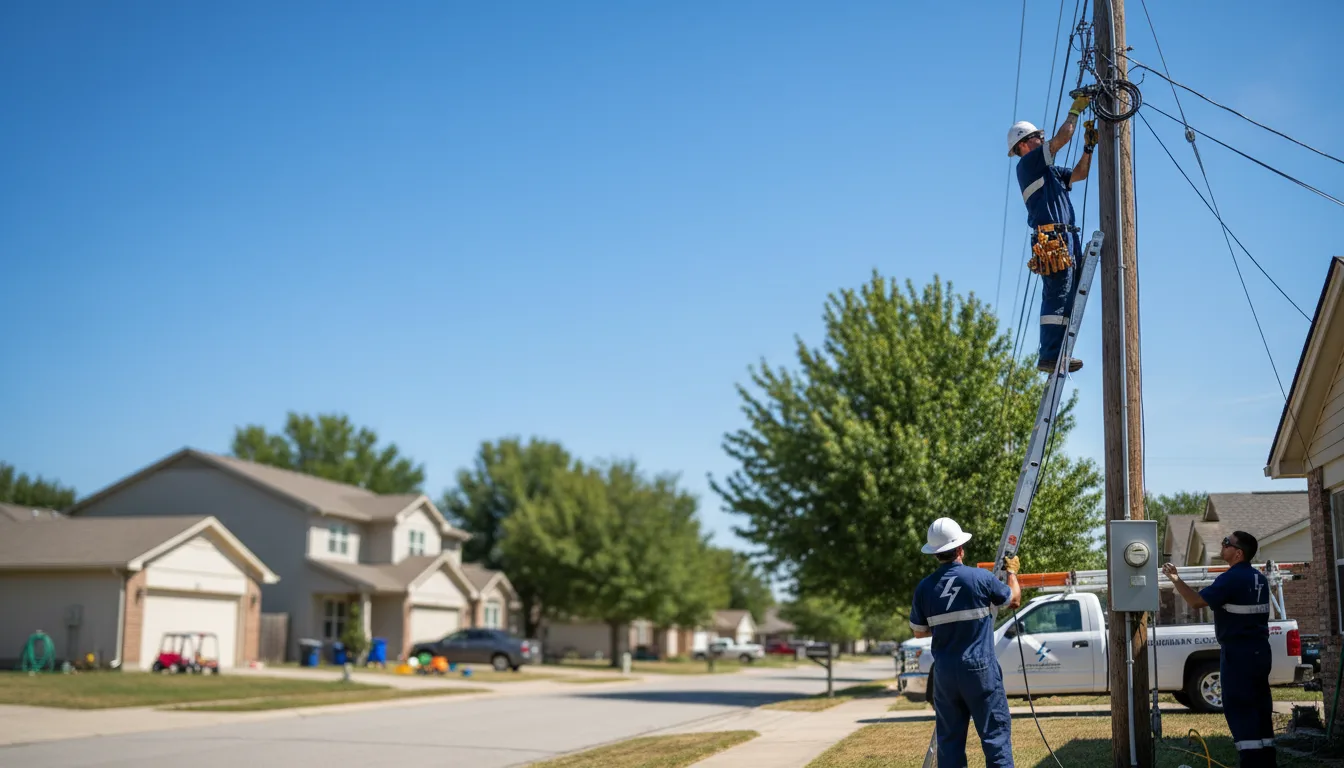 Residential electrician providing installation services in Oilton, OK